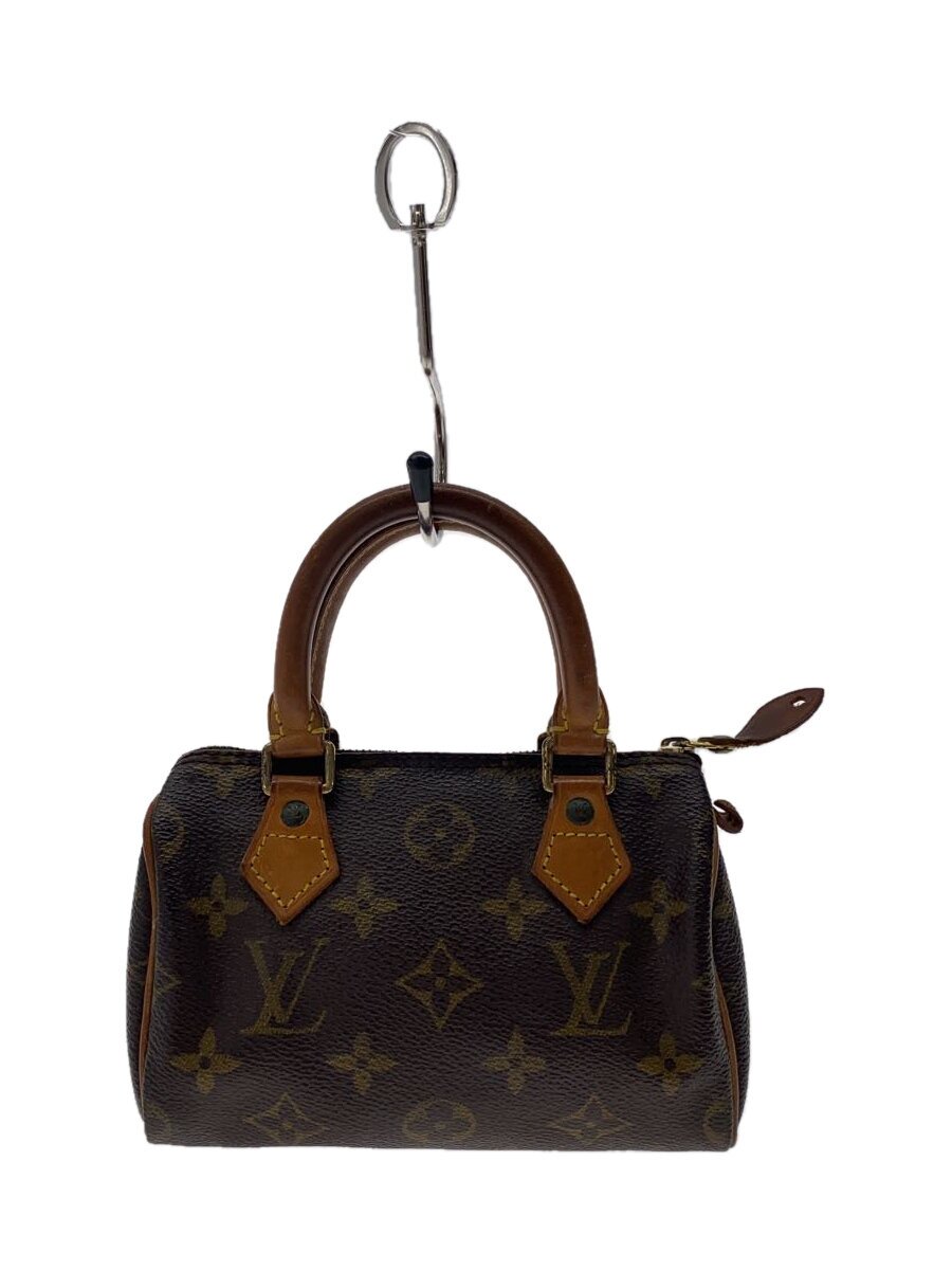 【中古】LOUIS VUITTON◆ミニ・スピーディ_モノグラム・帆布_BRW/PVC/BRW/モノグラム【御徒面子】