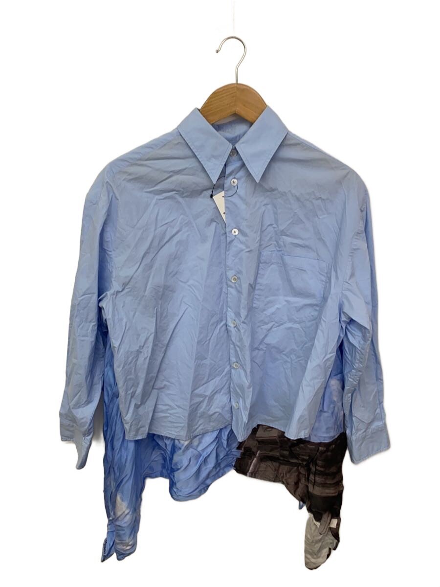 【中古】MM6◆Scarf Bac Cropped Shirt/36/綿織物/BLU/S62DL0042【レディース御召しもの】
