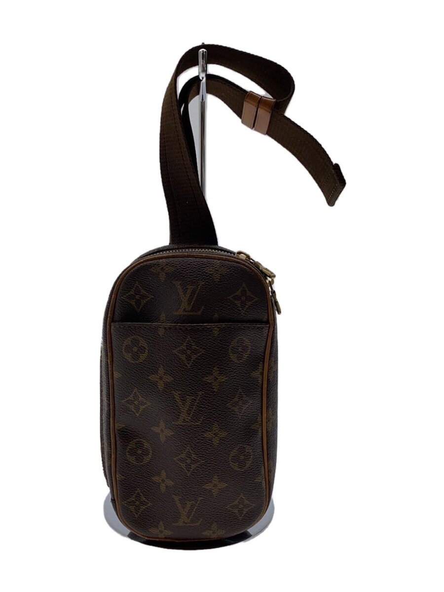 【中古】LOUIS VUITTON◆ポシェット・ガンジュ_モノグラム・帆布_BRW/PVC/BRW/モノグラム【御徒面子】