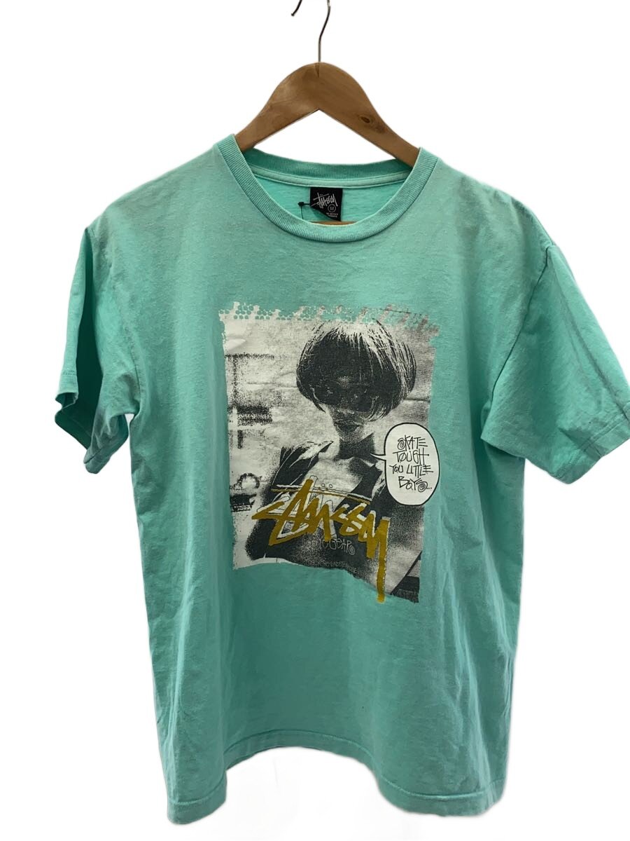 【中古】STUSSY◆プルオーバー/M/綿織物/BLU/刷り上げる/00s/映し絵/首元当て嵌める感有//【メンズウェア】