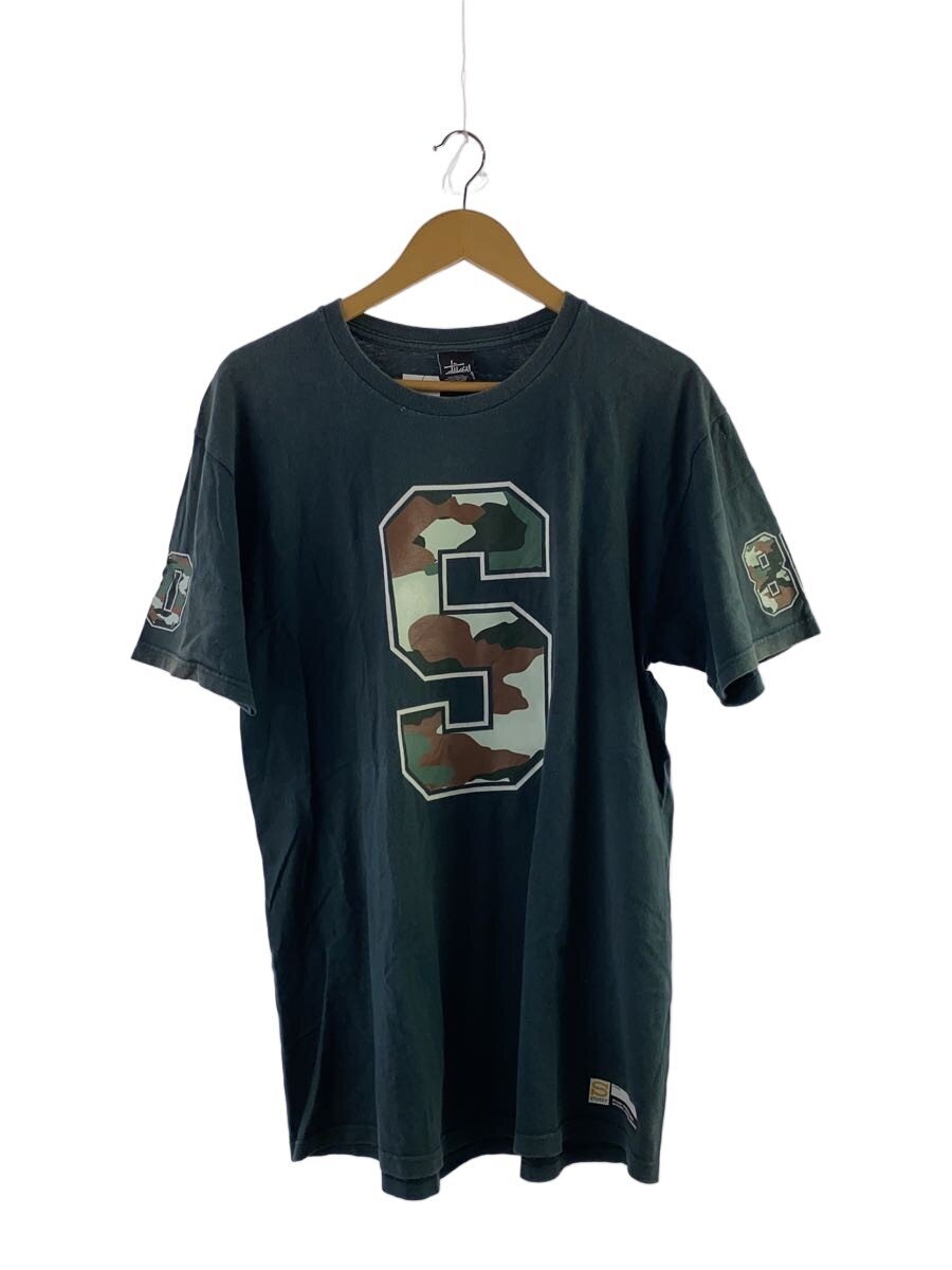 【中古】STUSSY◆ビッグSロゴ/カモフラ/Tシャツ/L/コットン/NVY【メンズウェア】｜2ｎｄ STREET 店