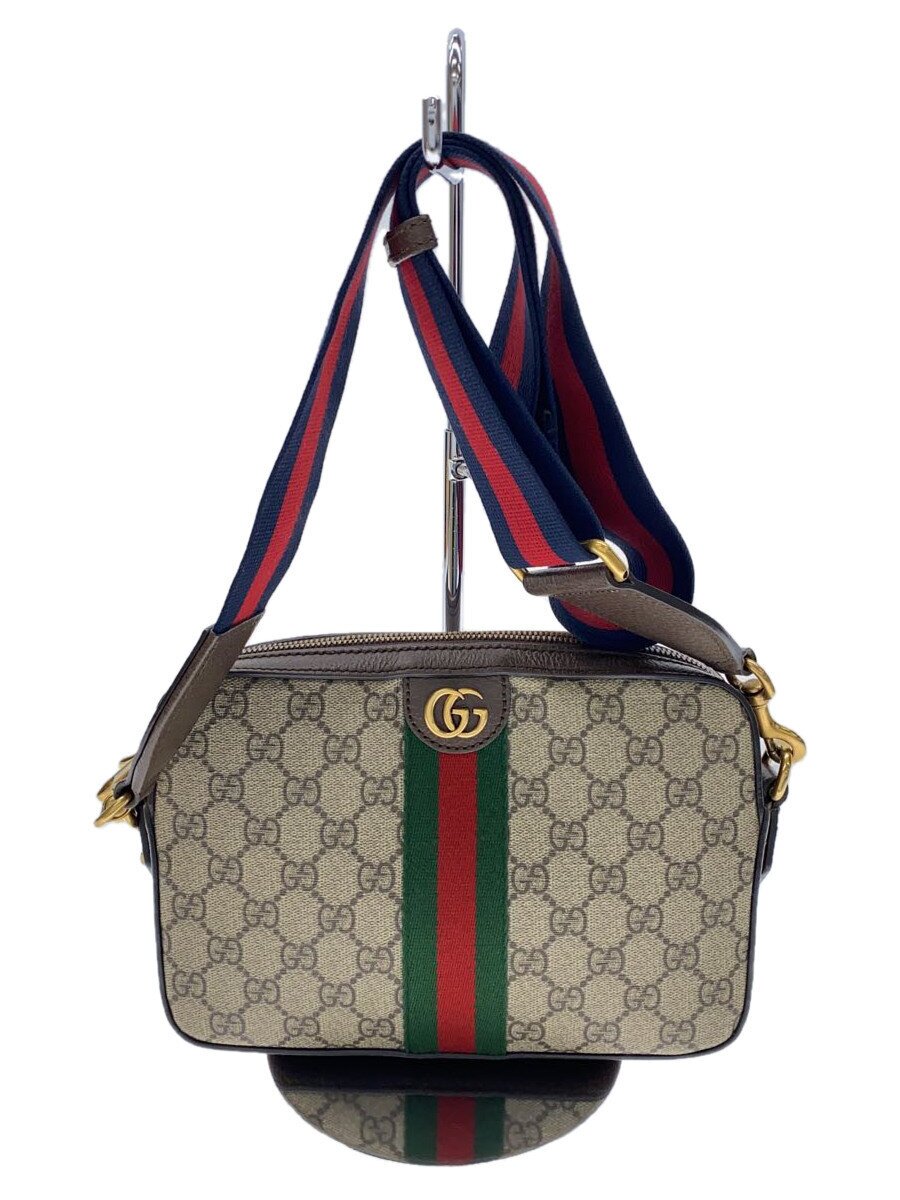 【中古】GUCCI◆ショルダーバッグ/PVC/BRW/総柄/699439【御徒面子】