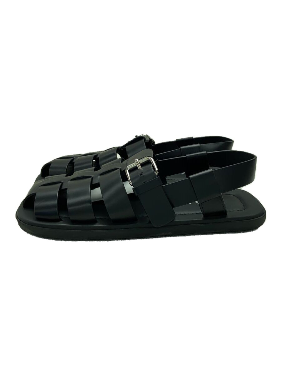 【中古】PRADA◆サンダル/UK7/BLK/なめし革/2X3093【シューズ】