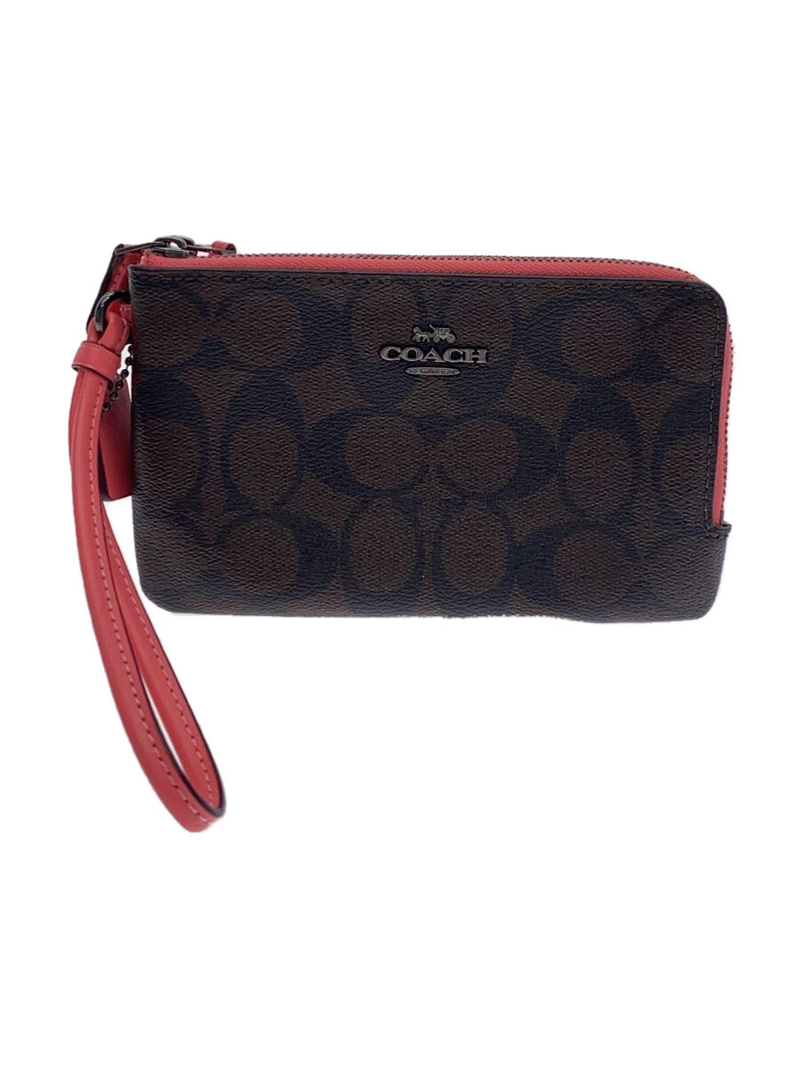 【中古】COACH◆合財袋/なめし革/BRW/87591//【御徒面子】