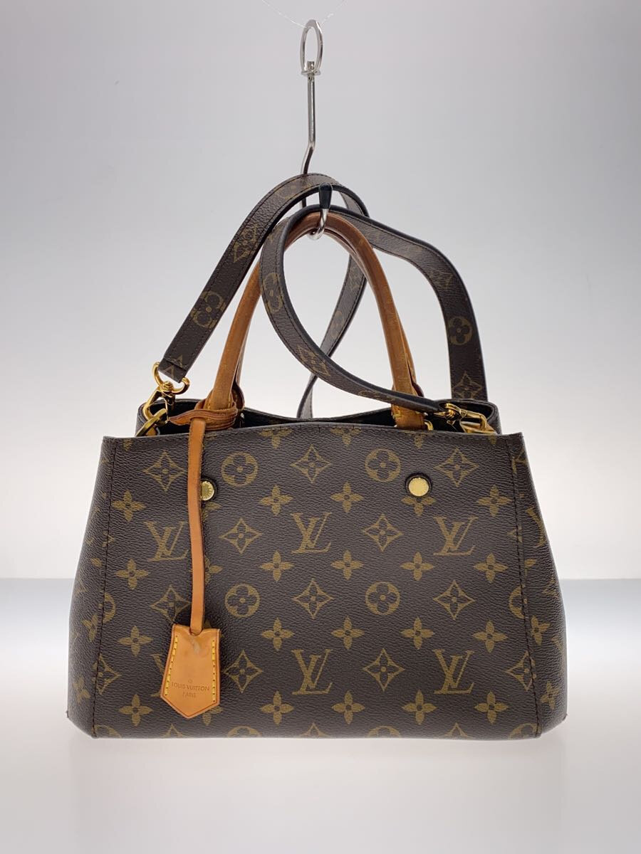 【中古】LOUIS VUITTON◆モンテーニュBB_モノグラム・帆布_BRW/PVC/BRW//【御徒面子】
