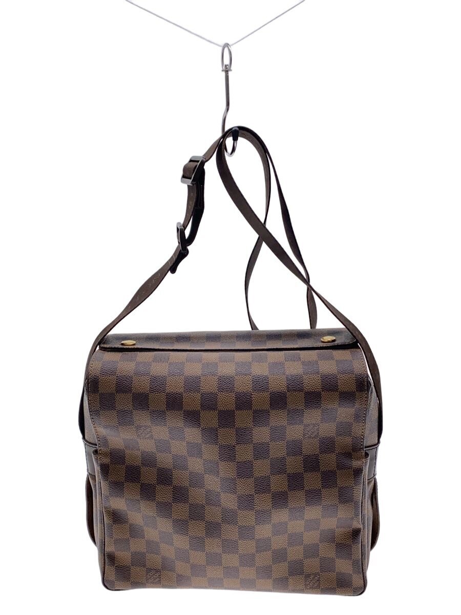 【中古】LOUIS VUITTON◆ナヴィグリオ_ダミエ・エベヌ/PVC/BRW【御徒面子】