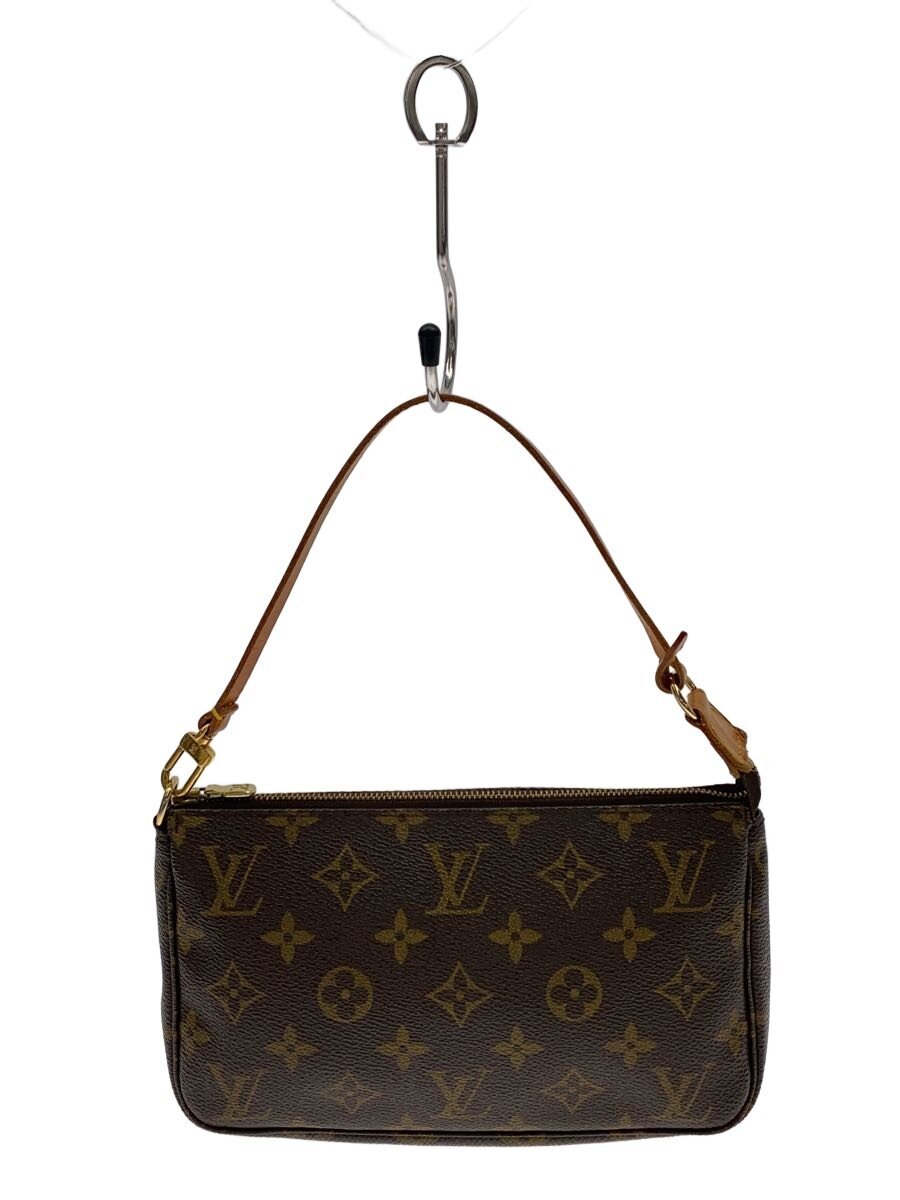【中古】LOUIS VUITTON◆1)ポシェット・アクセソワール_モノグラム・帆布/PVC/BRW【御徒面子】