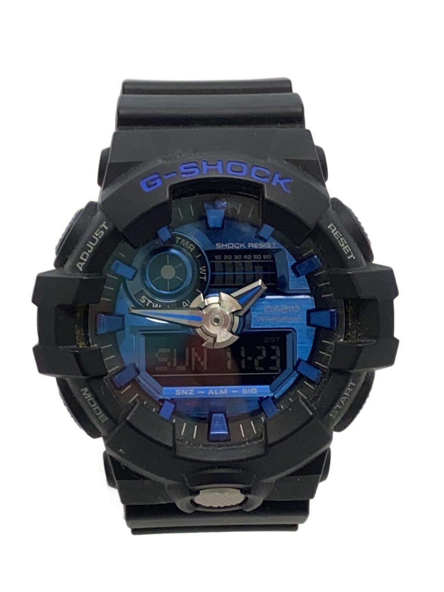 【中古】CASIO◆ウオッチ/デジタル/--/BLU/BLK/GA-710【服飾雑貨他】