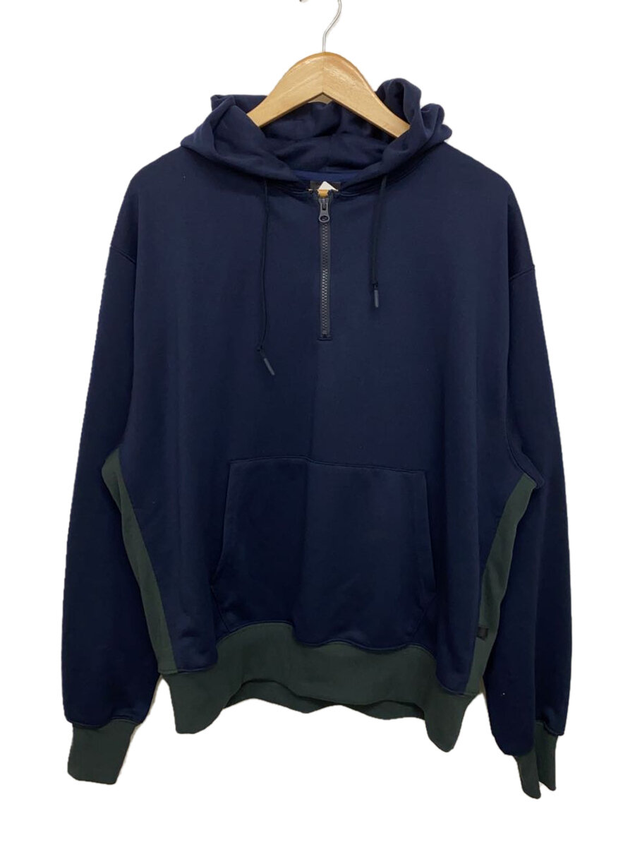 【中古】DAIWA PIER39◆TECH SWEAT HALF ZIP HOODIE/パーカー/S/ポリエステル/NVY/BE-51023【メンズウェア】