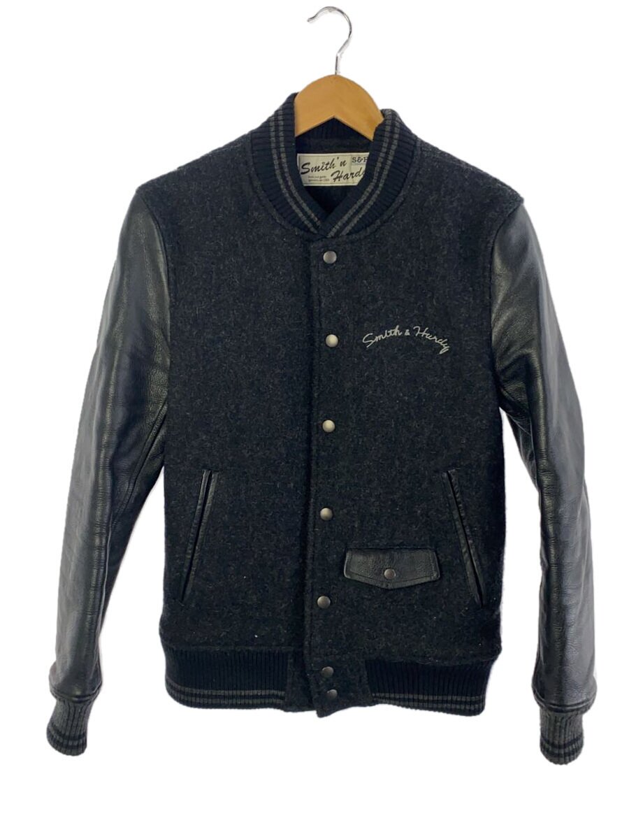 【中古】Smith\u0026Hardy/スタジャン/2/毛糸/BLK/Z30102/なめし革菌類有【メンズウェア】