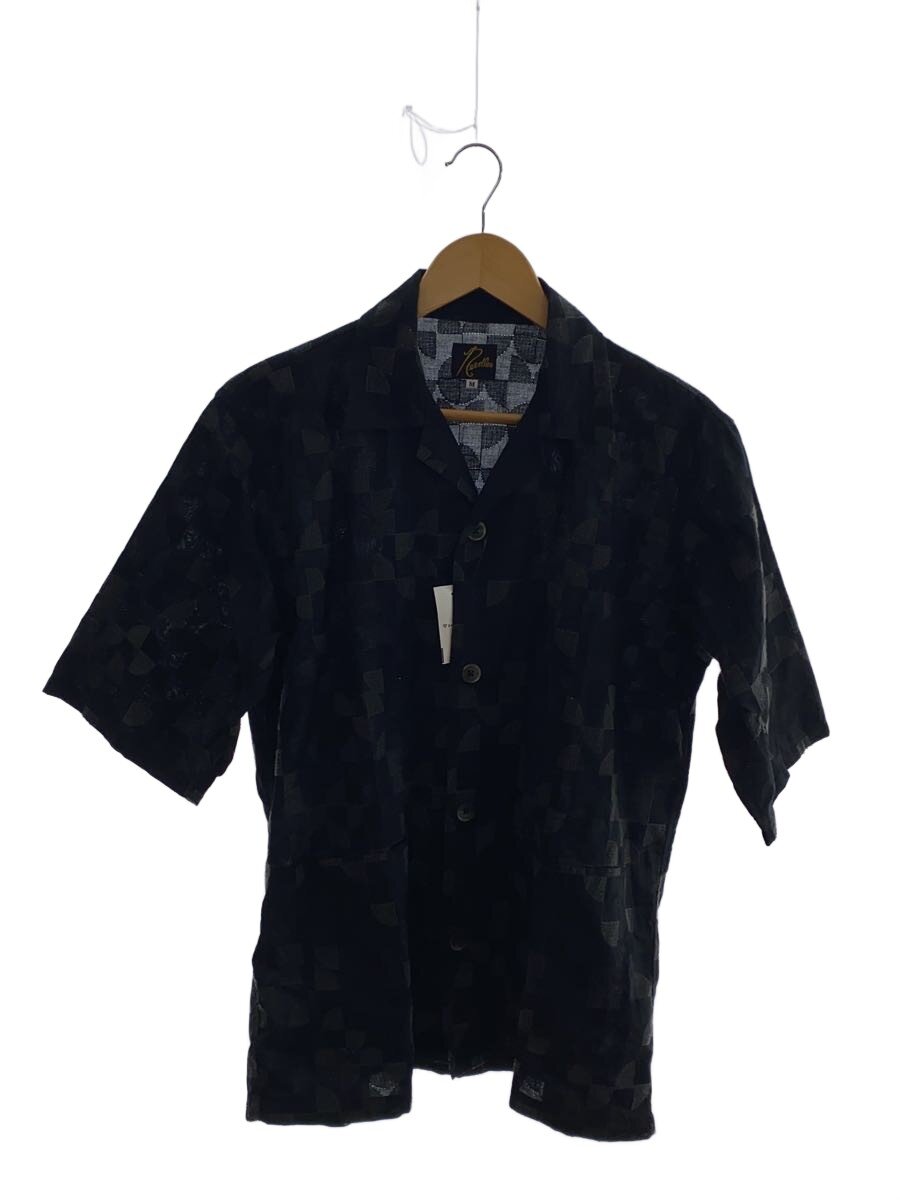 【中古】Needles◆半袖プルオーバー/M/綿織物/BLK/総柄/IN167【メンズウェア】
