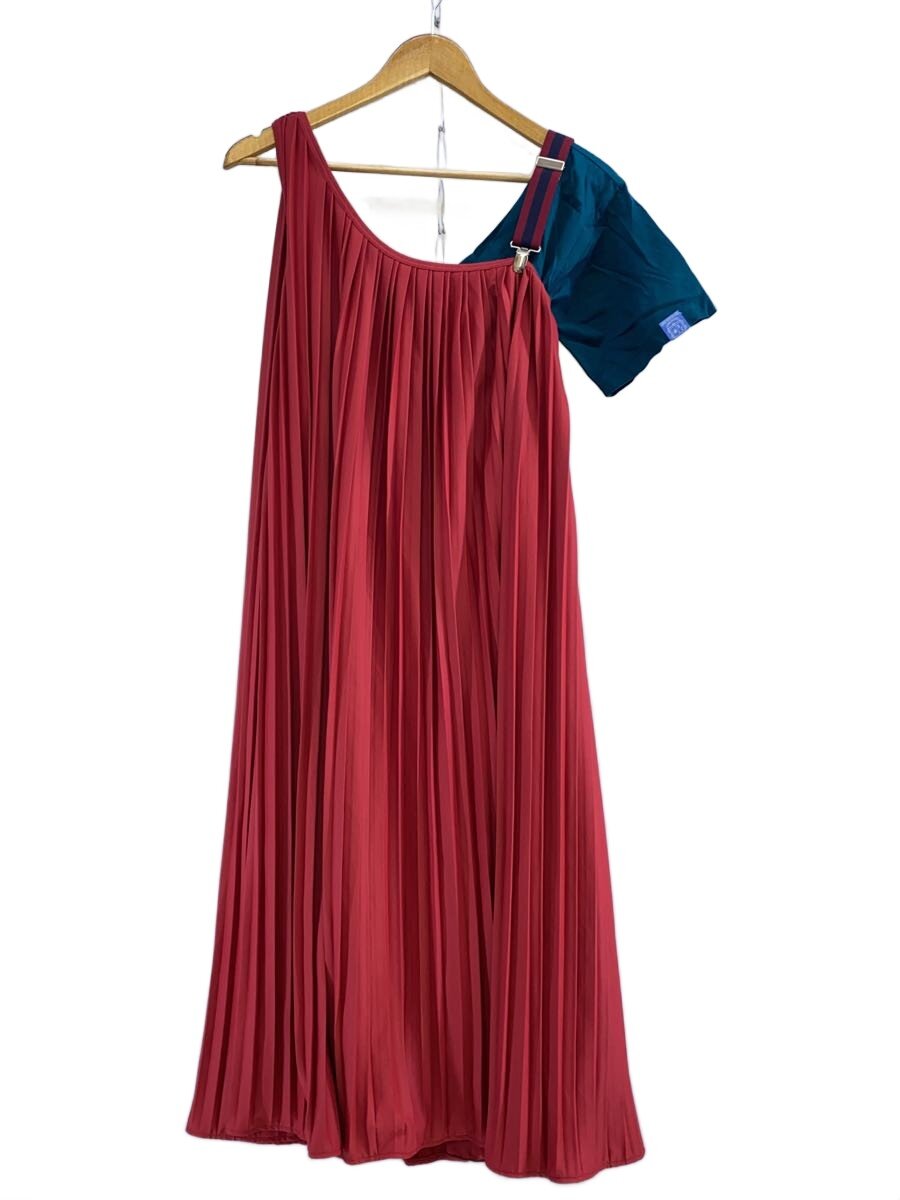 【中古】MIHARA YASUHIRO◆半袖衣装/Tshirts Docking Dress/38/綿織物/RED/b04DR591【レディース御召しもの】