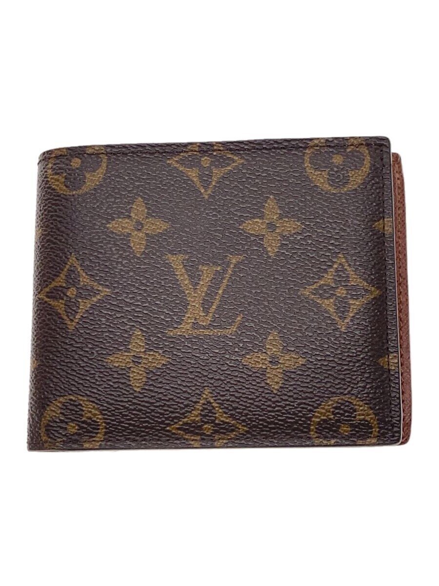 【中古】LOUIS VUITTON◆ポルト・フォイユ・マルコNM_モノグラム・キャンバス_BRW/PVC/BRW/総柄/メンズ【服飾雑貨他】