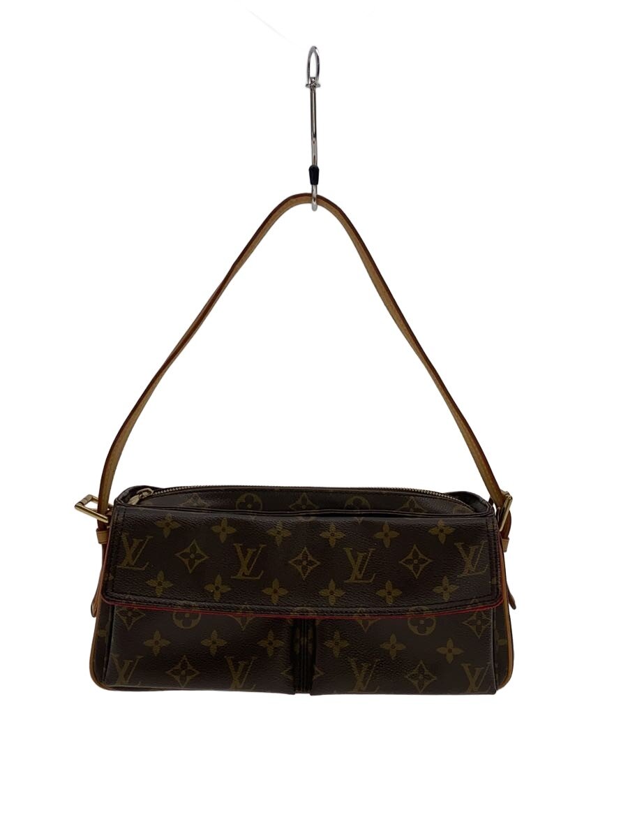 【中古】LOUIS VUITTON◆ヴィバ・シテMM_モノグラム・帆布/PVC/BRW【御徒面子】