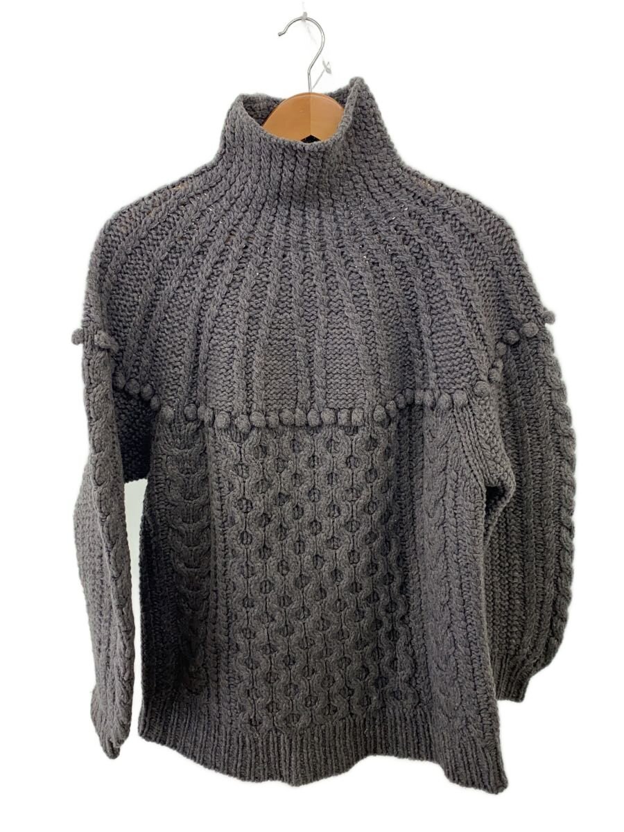 【中古】CLANE◆編み物・スウェーター(朦々たる)/1/羊毛/GRY/17106-2101【レディースお召しもの】
