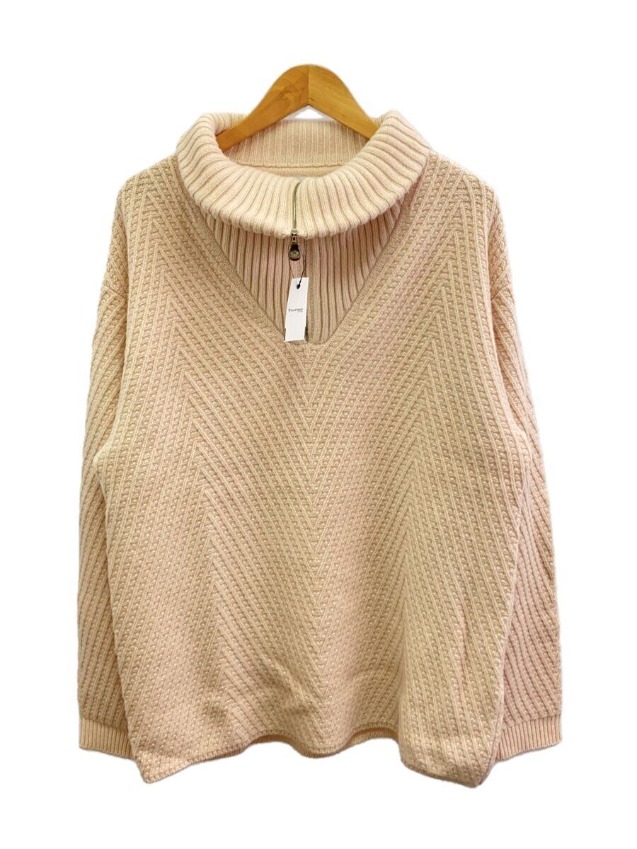 【中古】SIDE SLOPE◆編み物・スウェーター(朦々たる)/3/羊毛/PNK/SSL34-091【メンズウェア】