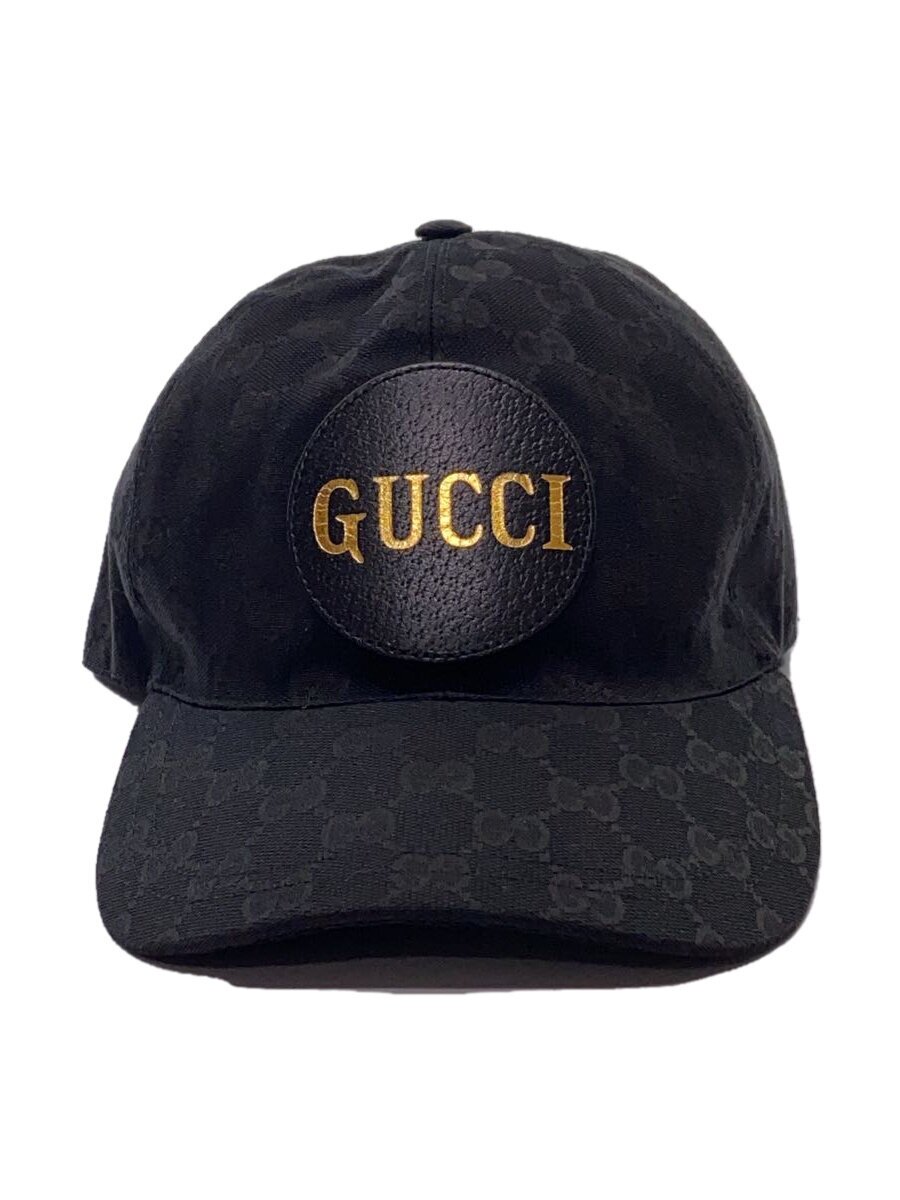 【中古】GUCCI◆旗がしら/--/帆布/BLK/総柄/レディース/576253【服飾雑貨他】