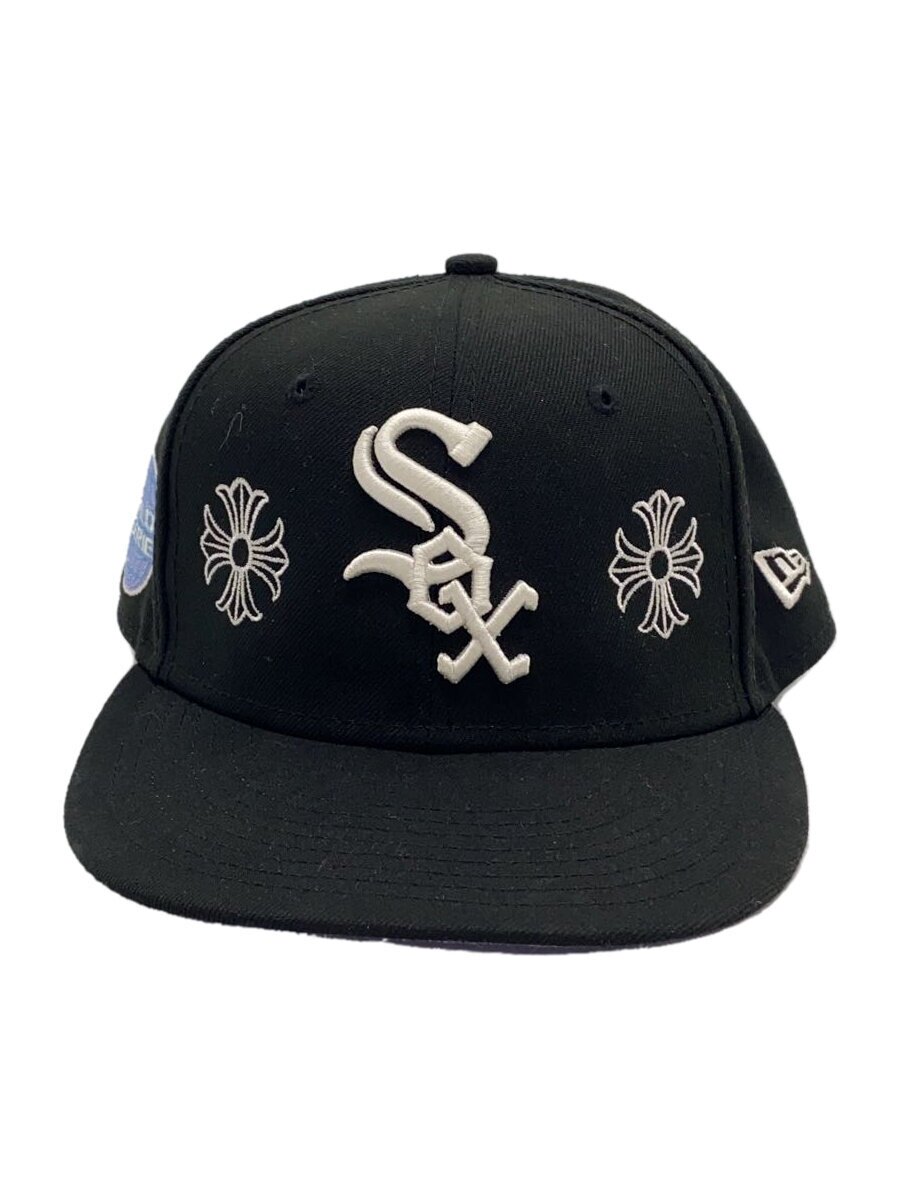 【中古】NEW ERA◆HATS 天使の都市/WHITE SOX/白いこと靴下/旗がしら/7 1/4/ポリエステル/BLK/メンズ【服飾雑貨他】