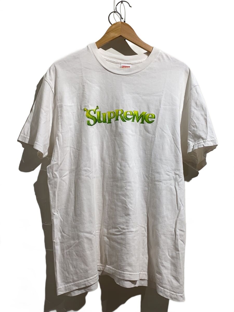 【中古】Supreme◆21FW/Shrek Tee/プルオーバー/L/綿織物/WHT【メンズウェア】