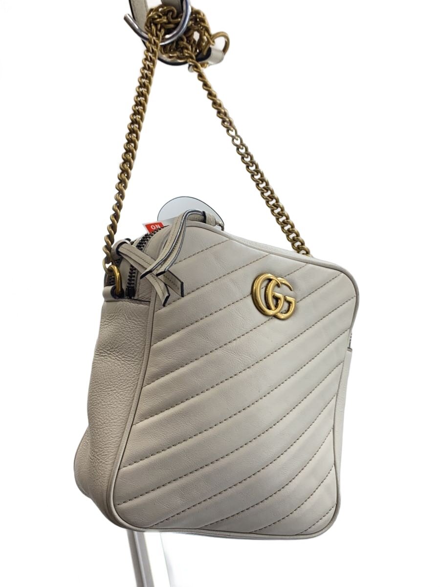 【中古】GUCCI◆ショルダーバッグ/レザー/WHT/550155 525040【バッグ】|2nd STREET 店
