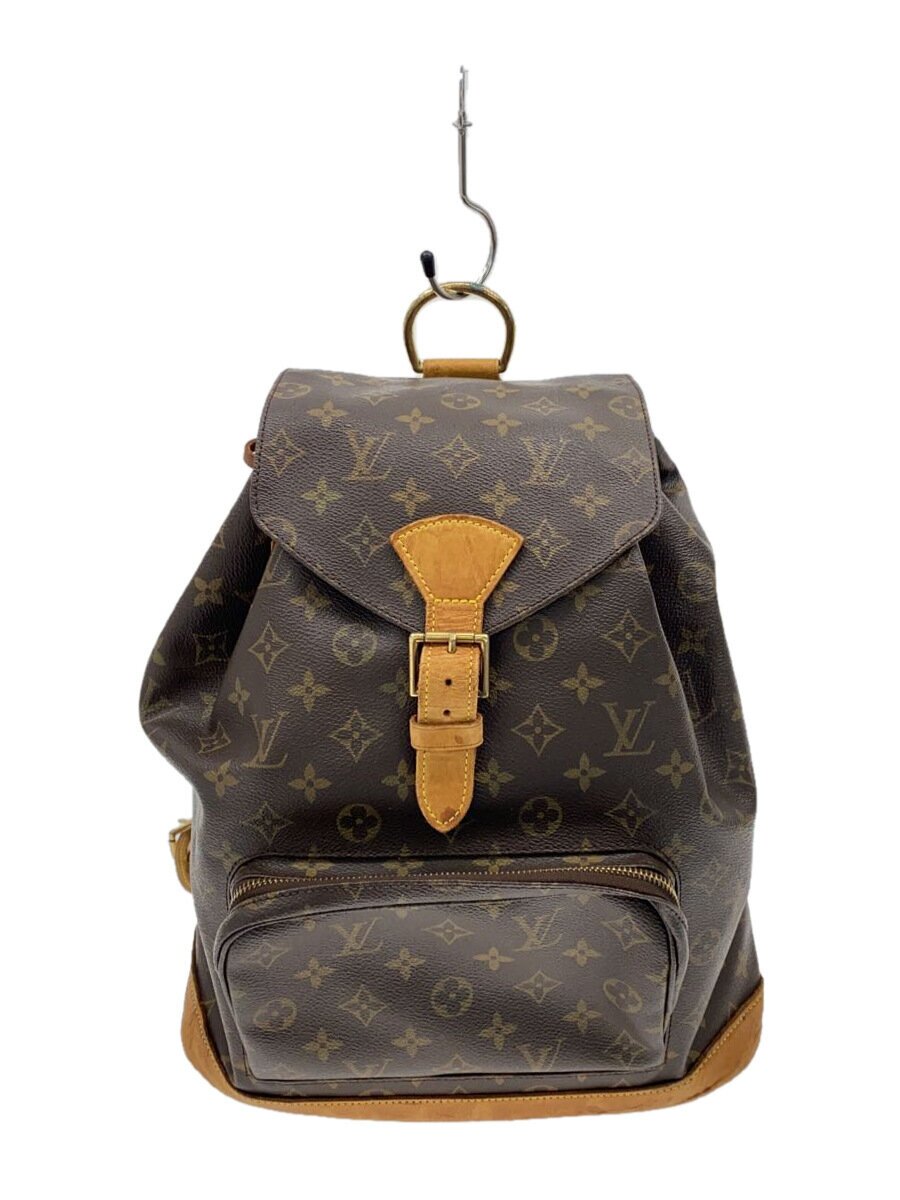 【中古】LOUIS VUITTON◆モン掏摸_モノグラム・帆布_BRW/PVC/BRW【御徒面子】
