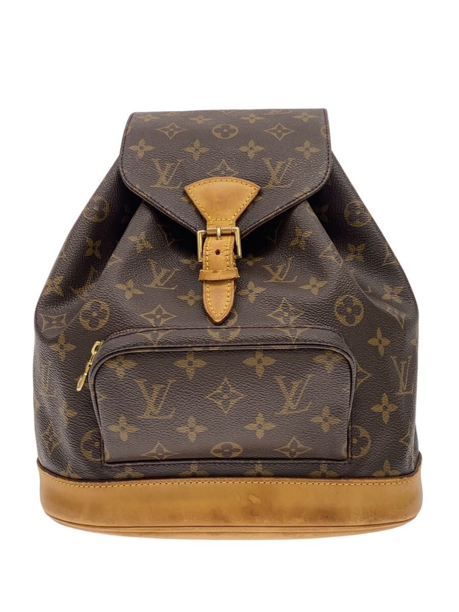 【中古】LOUIS VUITTON◆モン掏摸MM_モノグラム・帆布/PVC/BRW【御徒面子】