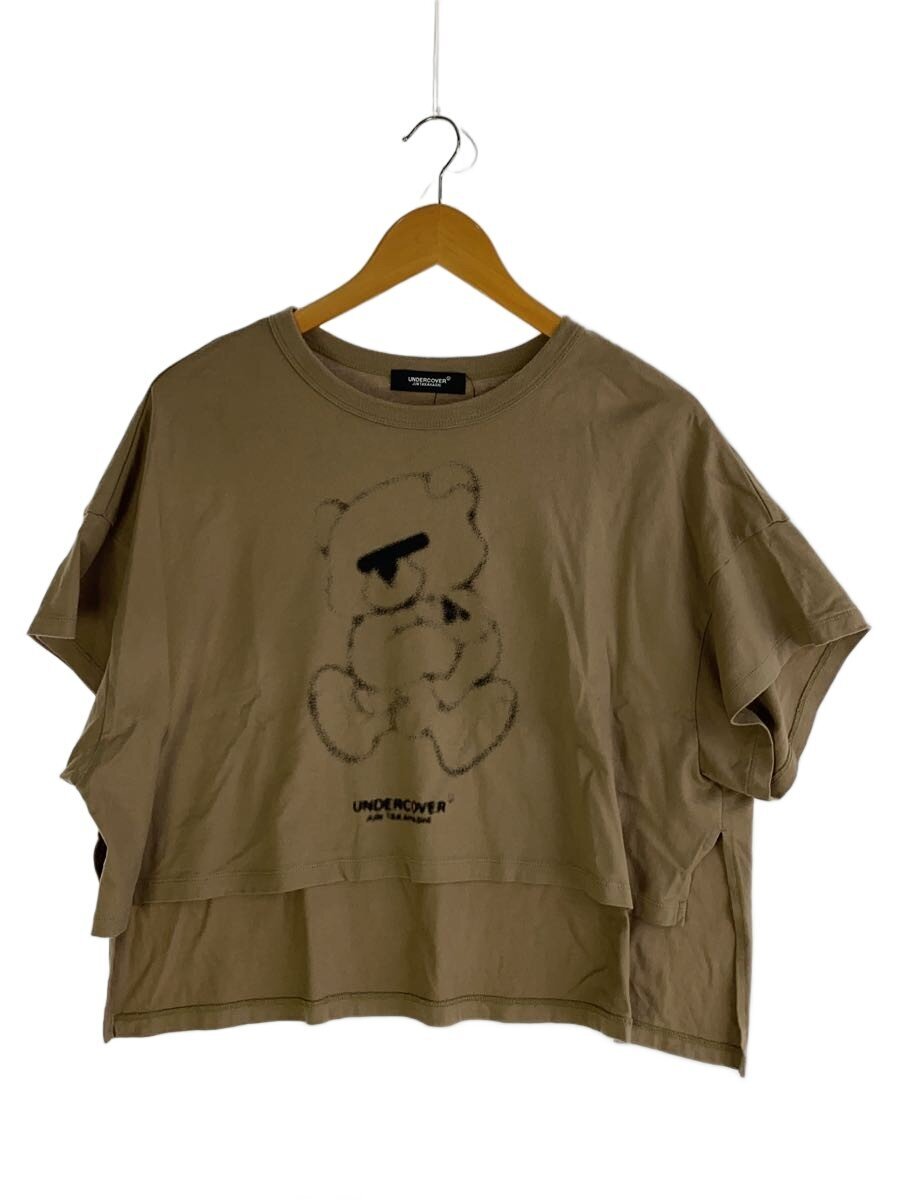 【中古】UNDERCOVER◆ティーシャツ/1/綿織物/BRW/刷り上げる/UC1D8805-2/前遊撃手広広としたTEE/HAZE BEAR【レディース御召しもの】