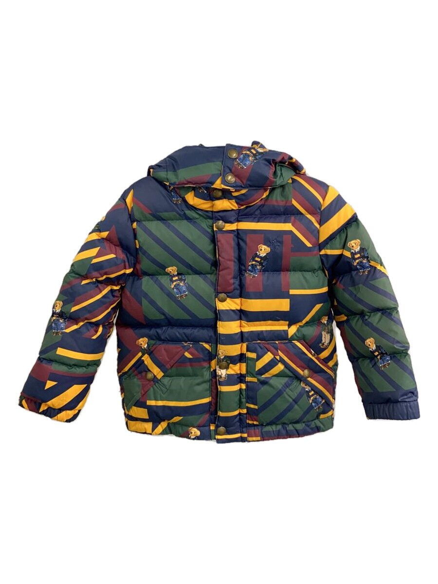 【中古】POLO RALPH LAUREN◆上衣/US4/ナイロン/マルチ色つや/総柄【キッズ】