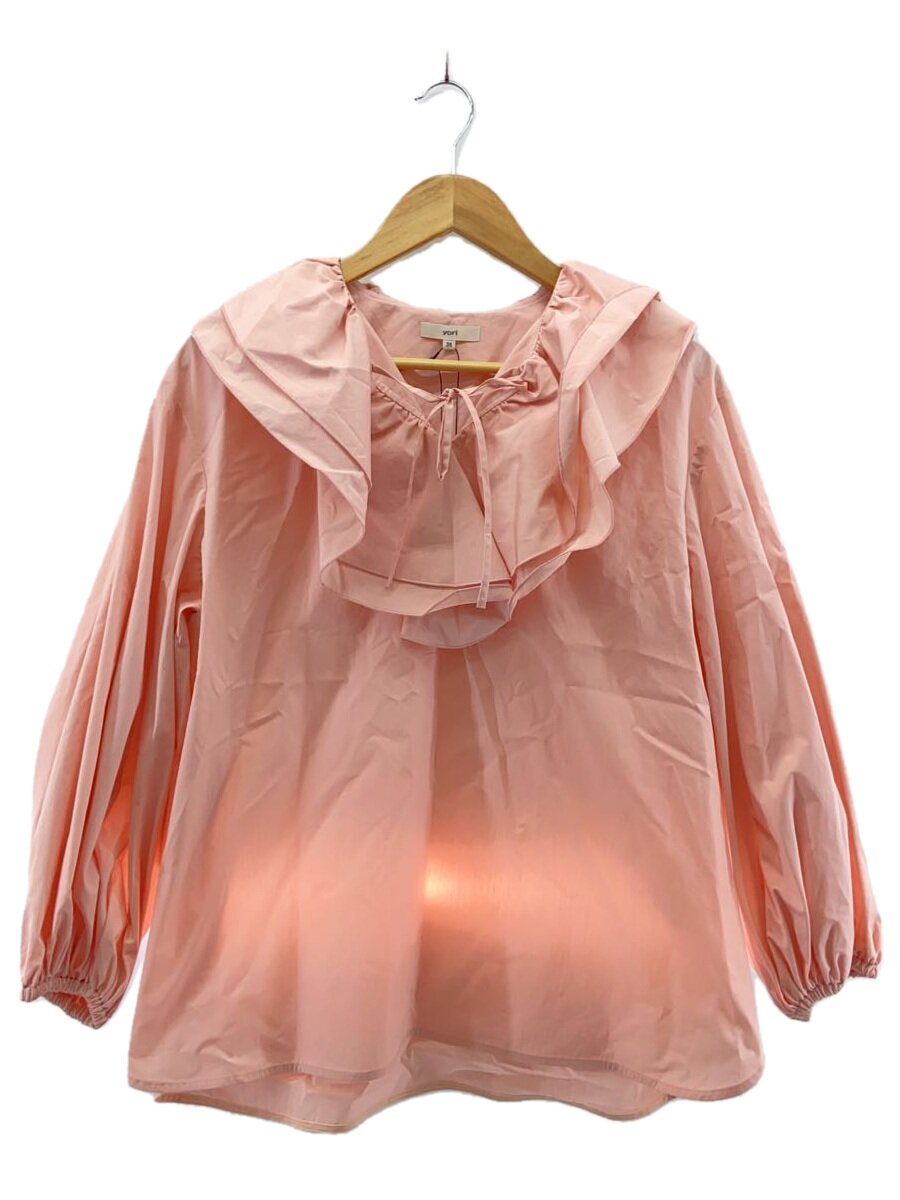 【中古】yori◆長袖トップ/36/綿織物/PNK/yr21-23102aw-2【レディース御召しもの】