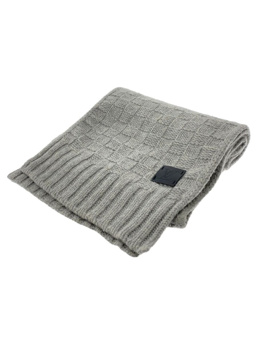 【中古】LOUIS VUITTON◆エシャルプ・ヘルシンキ_GRY/カシミヤ/GRY/メンズ【服飾雑貨他】