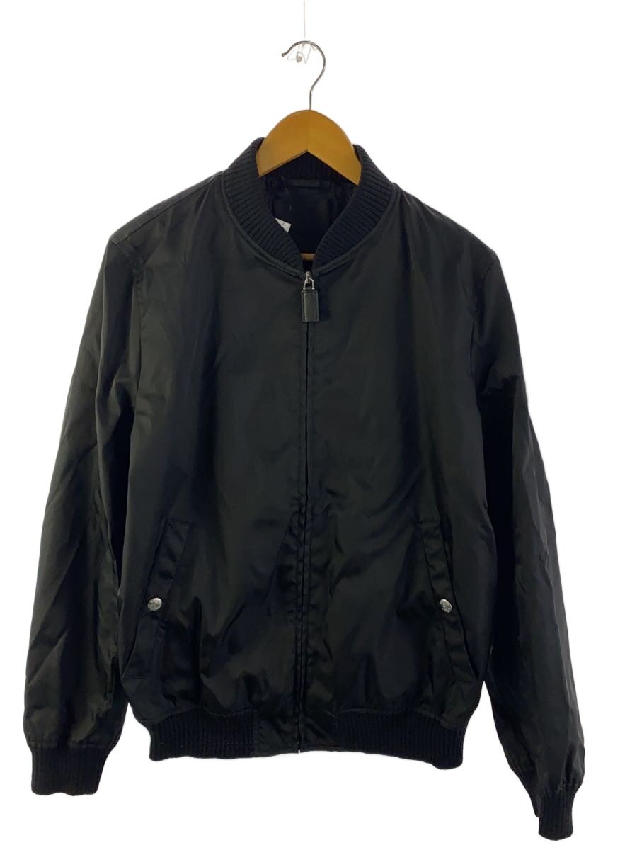 【中古】PRADA◆ブルゾン/46/ポリエステル/BLK/無地/MA-1/トライアングルプレート//【メンズウェア】｜2ｎｄ STREET 店