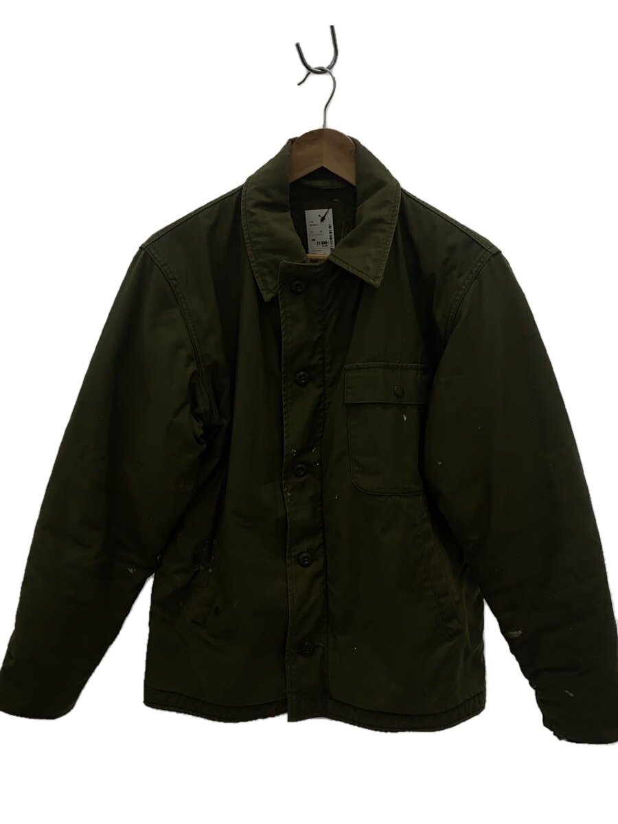 【中古】US.NAVY◆甲板上衣/SS/綿織物/GRN/A-2/UNICERSALジップ【メンズウェア】
