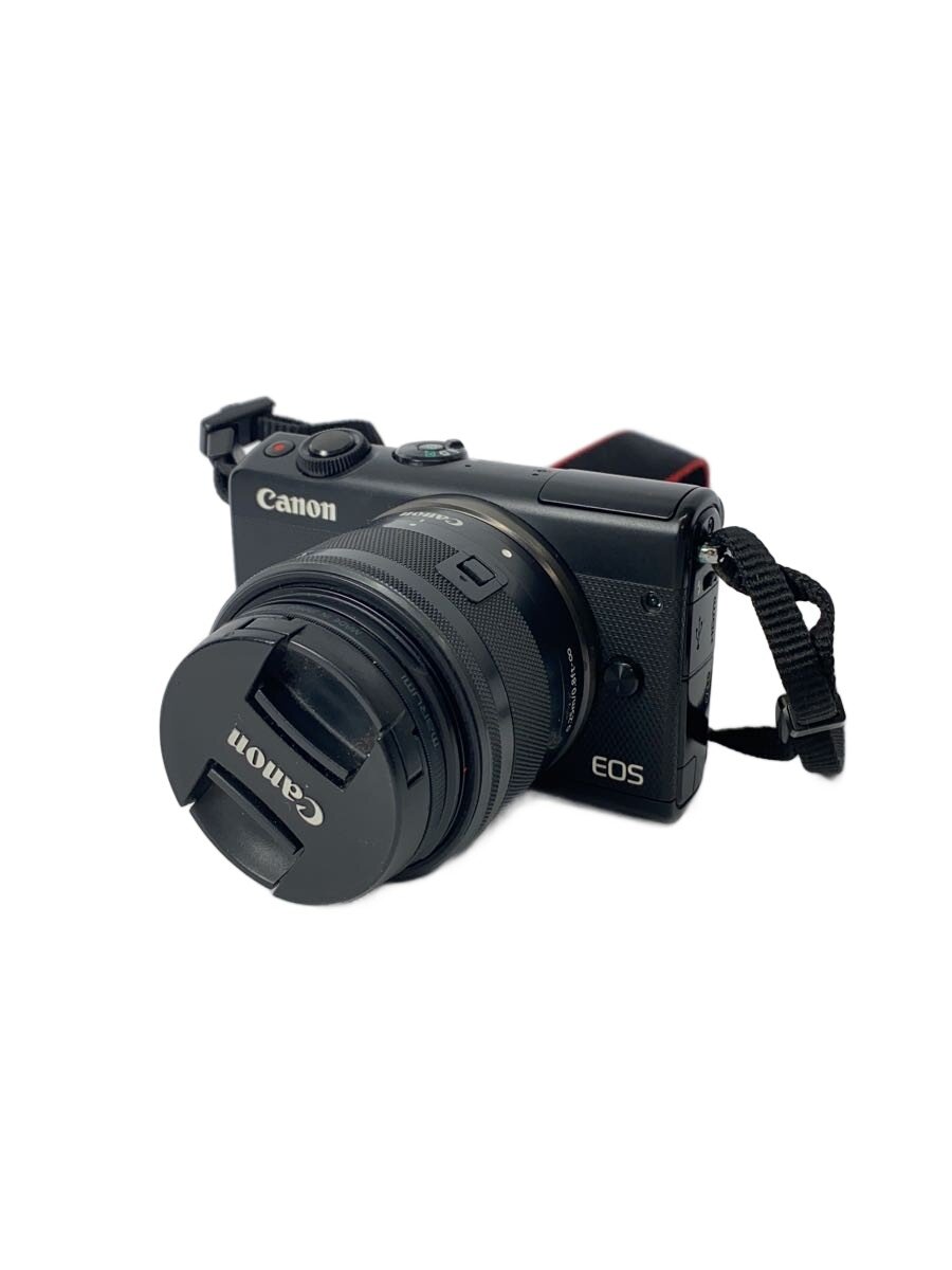 【中古】CANON◆デジタル一眼写真機 EOS M100 EF-M15-45 IS STM 水晶体一揃いの道具 [黒いこと]【写真機】