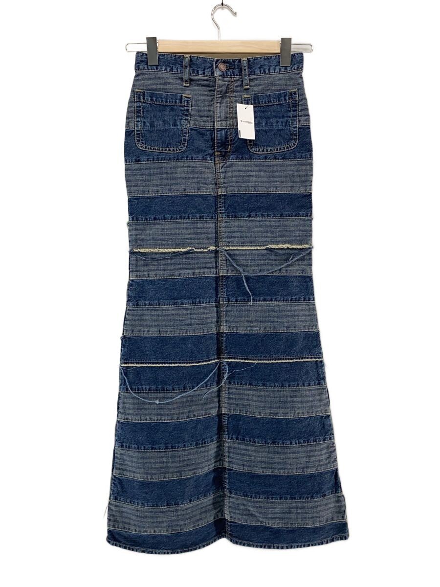 【中古】HYSTERIC GLAMOUR◆ロングスコート/24/綿織物/NVY/スクラッチマーメイドスカート//【レディース御召しもの】
