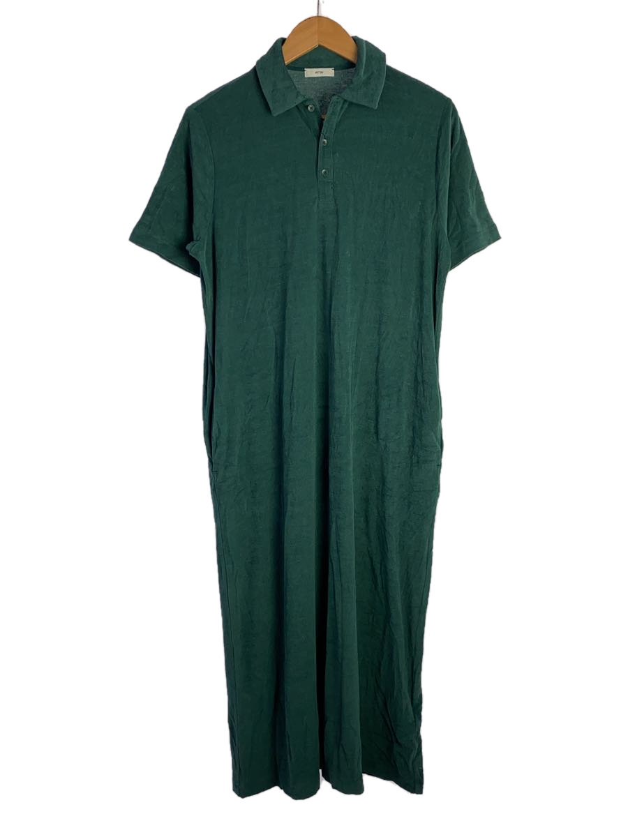 【中古】ATON◆MICRO COTTON PILE/ポロ御召しもの/1/綿織物/GRN/無地/OP.AG.コマーシャル.0309//【レディース御召しもの】