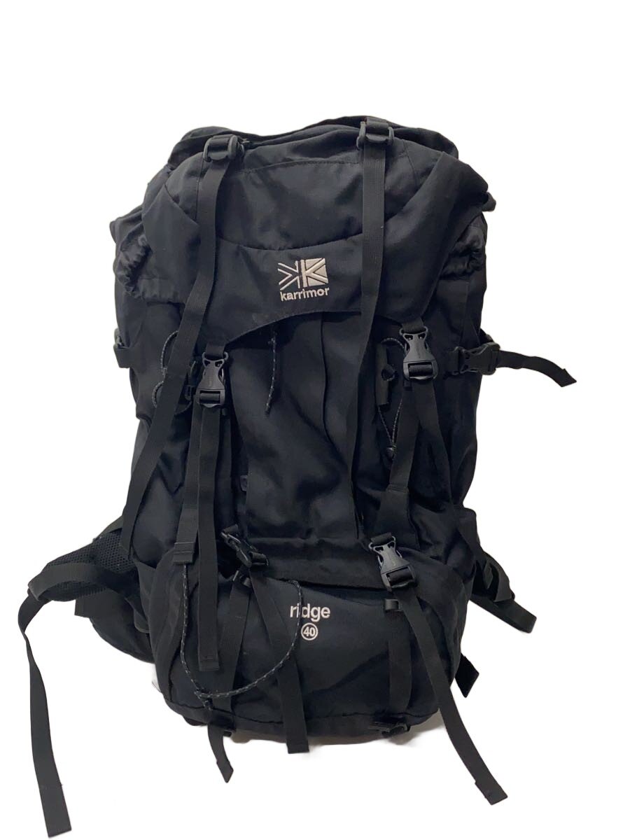 【中古】KARRIMOR◆背嚢/ナイロン/BLK/無地【御徒面子】
