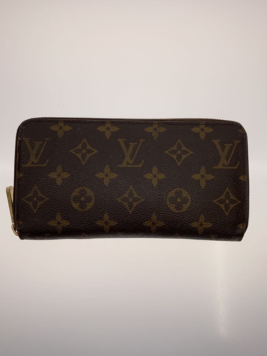 【中古】LOUIS VUITTON◆2)ジッピー・ウォレット_モノグラム・キャンバス_BRW_フューシャ/PVC/BRW/モノグラム/メンズ【服飾雑貨他】