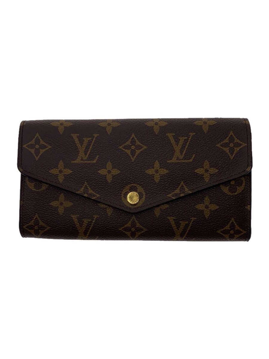 【中古】LOUIS VUITTON◆2)ポルト・フォイユ・サラ_モノグラム・キャンバス_BRW_ブラウン/PVC/BRW/レディース【服飾雑貨他】