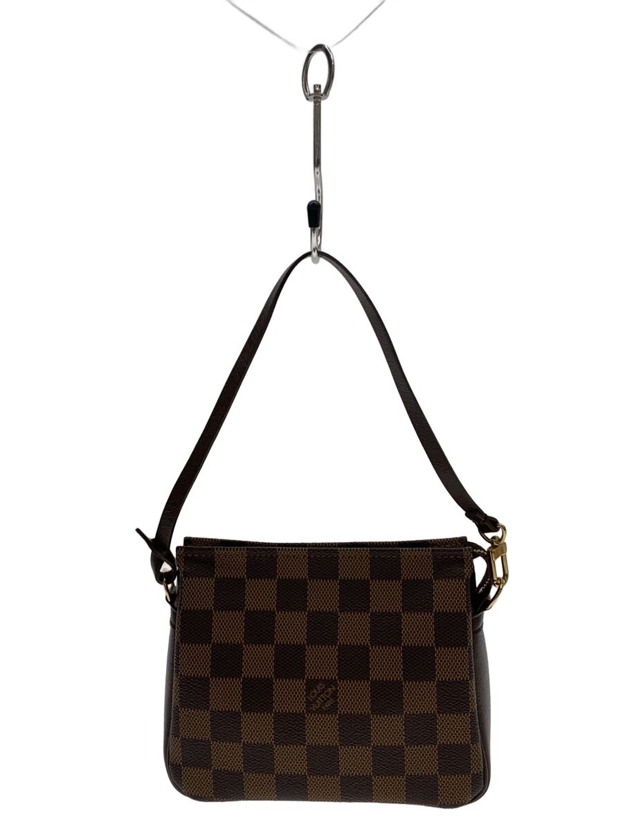 【中古】LOUIS VUITTON◆トゥールス・メイクアップ_ダミエ・エベヌ/PVC/BRW【御徒面子】