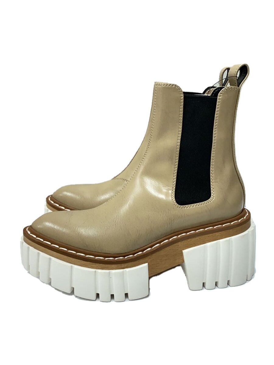 【中古】STELLAMcCARTNEY◆PLASTIC EMILIE BOOT PYXIS/エミリーブーツ/サイドゴアブーツ/34/ベージュ【シューズ】｜2ｎｄ STREET 店