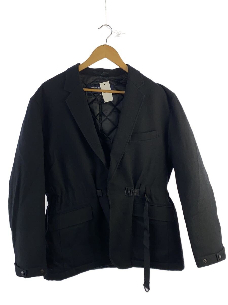 【中古】COMME des GARCONS HOMME◆上衣/M/羊毛/BLK/HN-J024【メンズウェア】