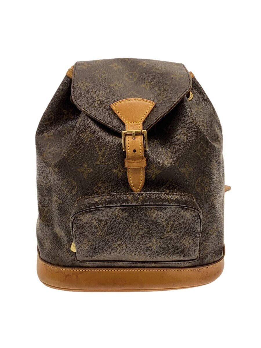 【中古】LOUIS VUITTON◆1)ミニ・モン掏摸_モノグラム・帆布/PVC/BRW【御徒面子】
