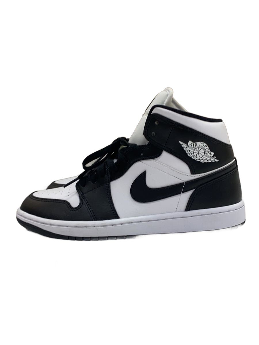 【中古】NIKE◆エア ジョーダン 1 MID/27cm/BLK/レザー//【シューズ】｜2ｎｄ STREET 店