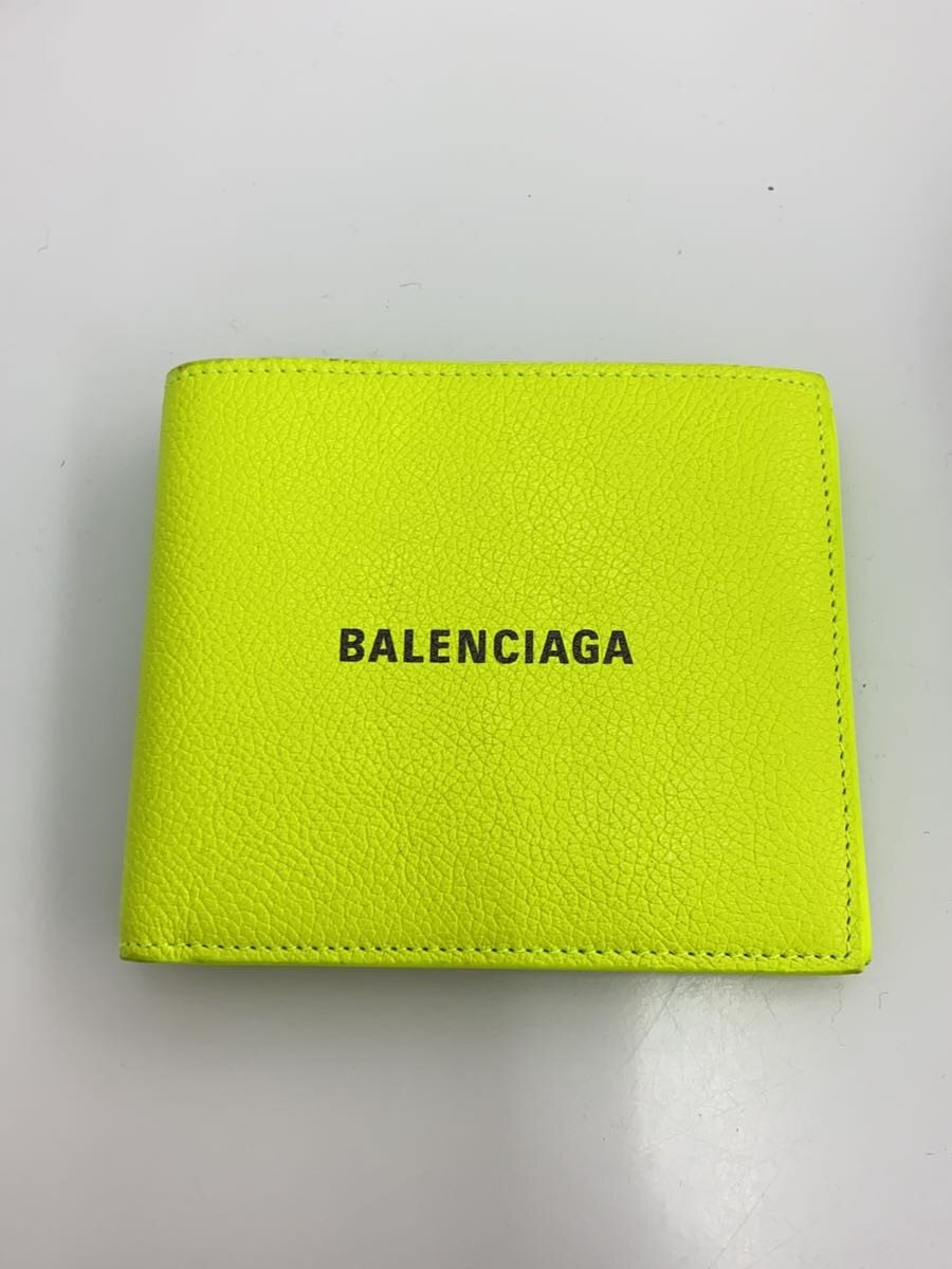 【中古】BALENCIAGA◆2つ折り札入れ/--/YLW/メンズ/594549//【服飾雑貨他】