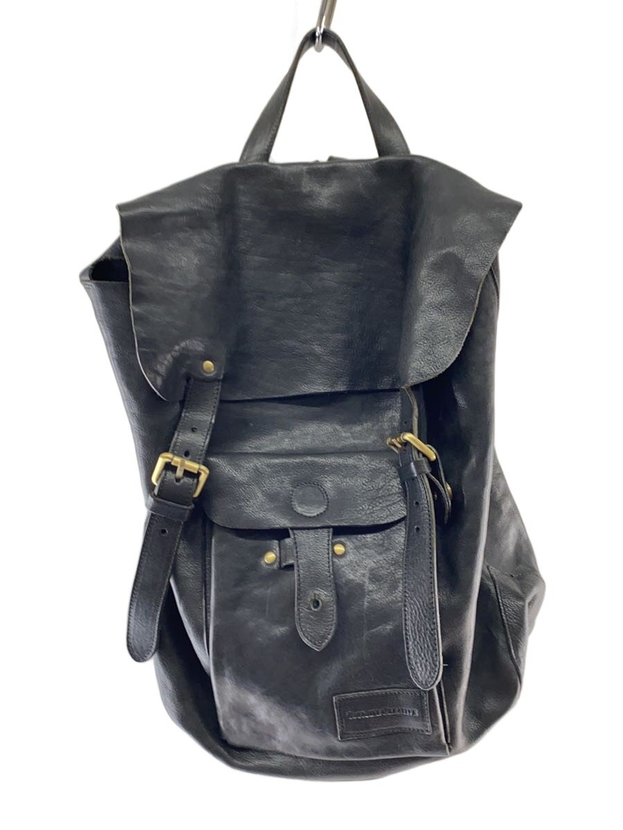 【中古】OFFICINE CREATIVE◆リュック/レザー/BLK【バッグ】|2nd STREET 店