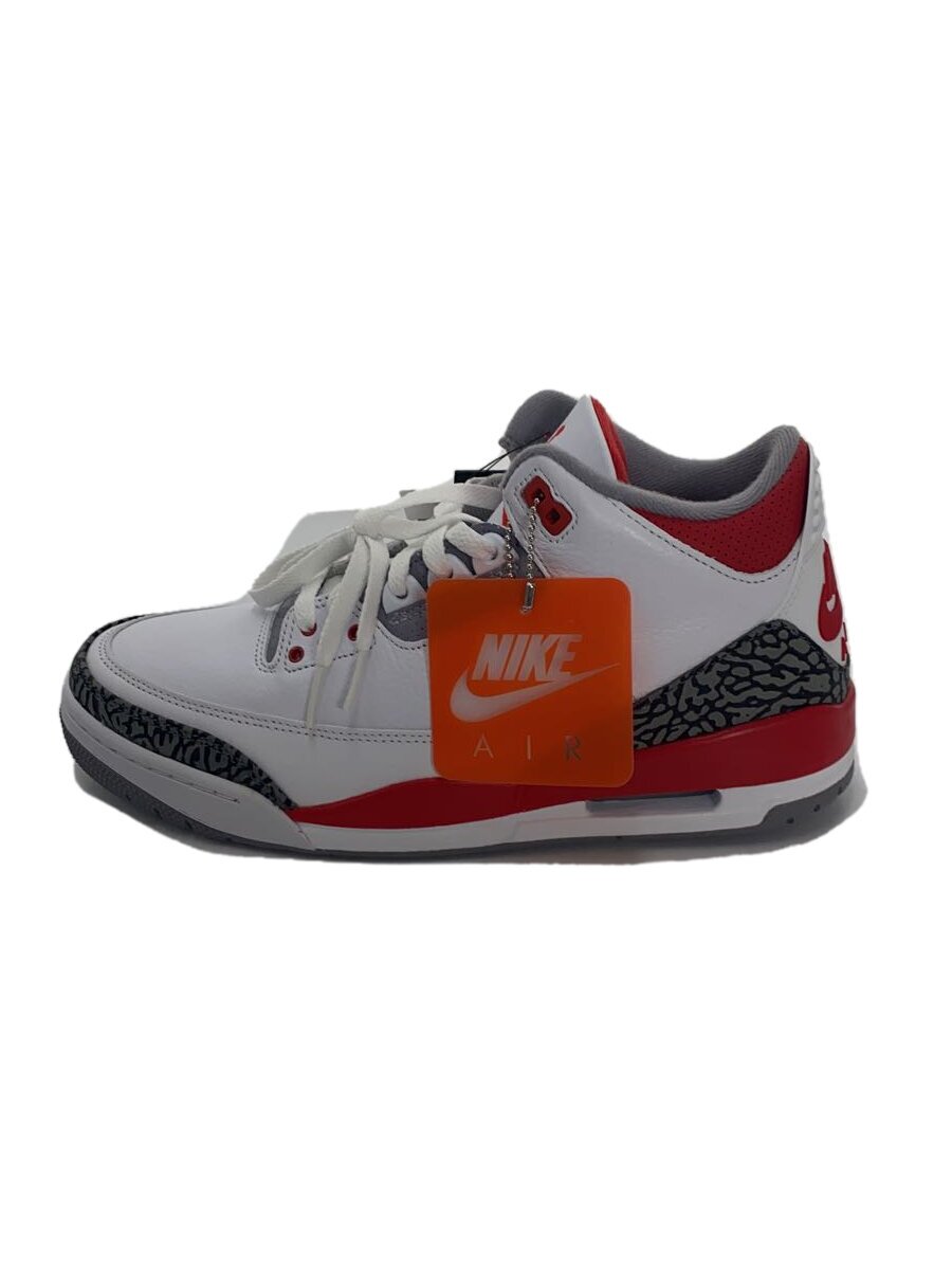 【中古】NIKE◆AIR JORDAN 3 RETRO OG_エアジョーダン 3 レトロ OG/27.5珊/WHT【シューズ】