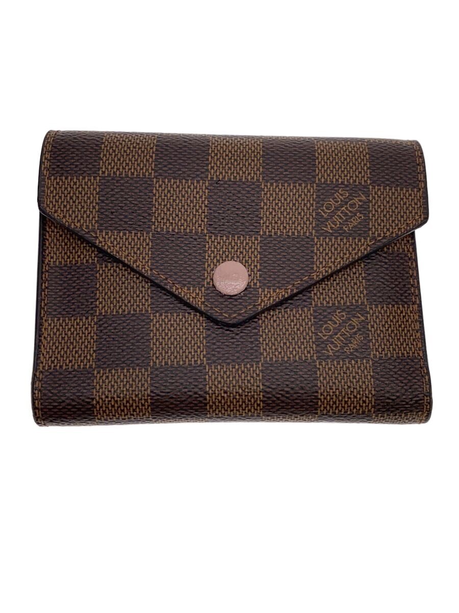 【中古】LOUIS VUITTON◆ポルト・フォイユ・ヴィクトリーヌ_ダミエ・エベヌ/PVC/BRW/レディース【服飾雑貨他】｜2ｎｄ STREET 店