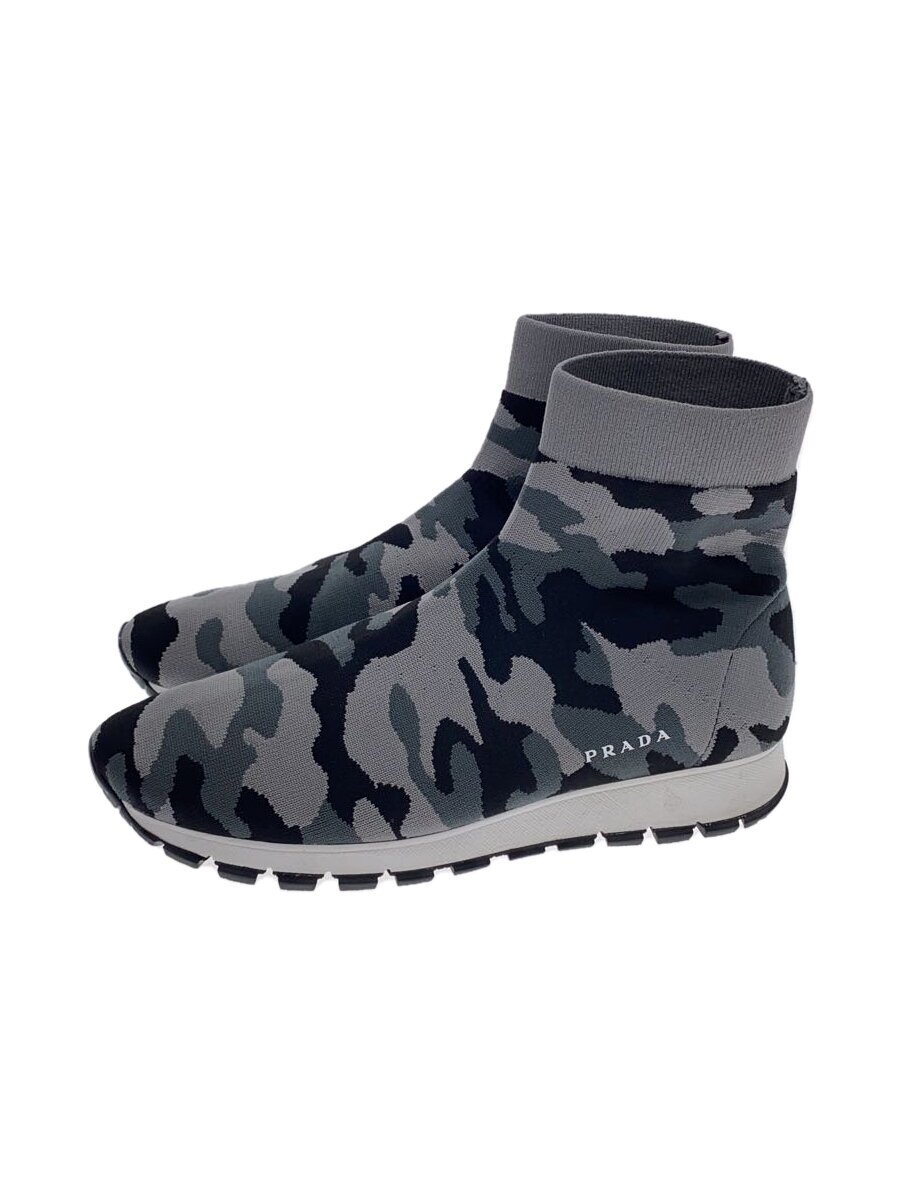 【中古】PRADA◆シューズ/--/GRY【シューズ】