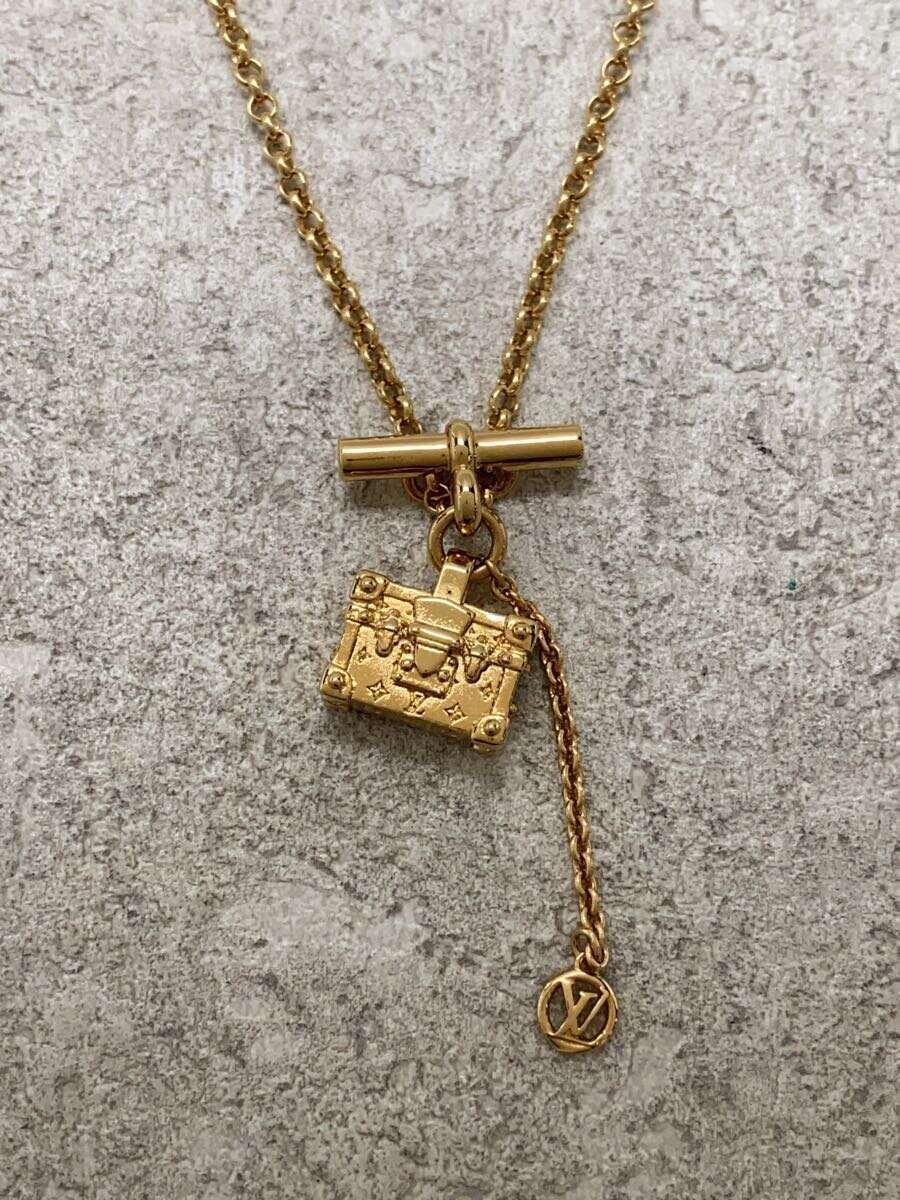 【中古】LOUIS VUITTON◆コリエ・プティット・マル モノグラム ブート型首飾り/GLD/とっ始め有/レディース/M00568【服飾雑貨他】