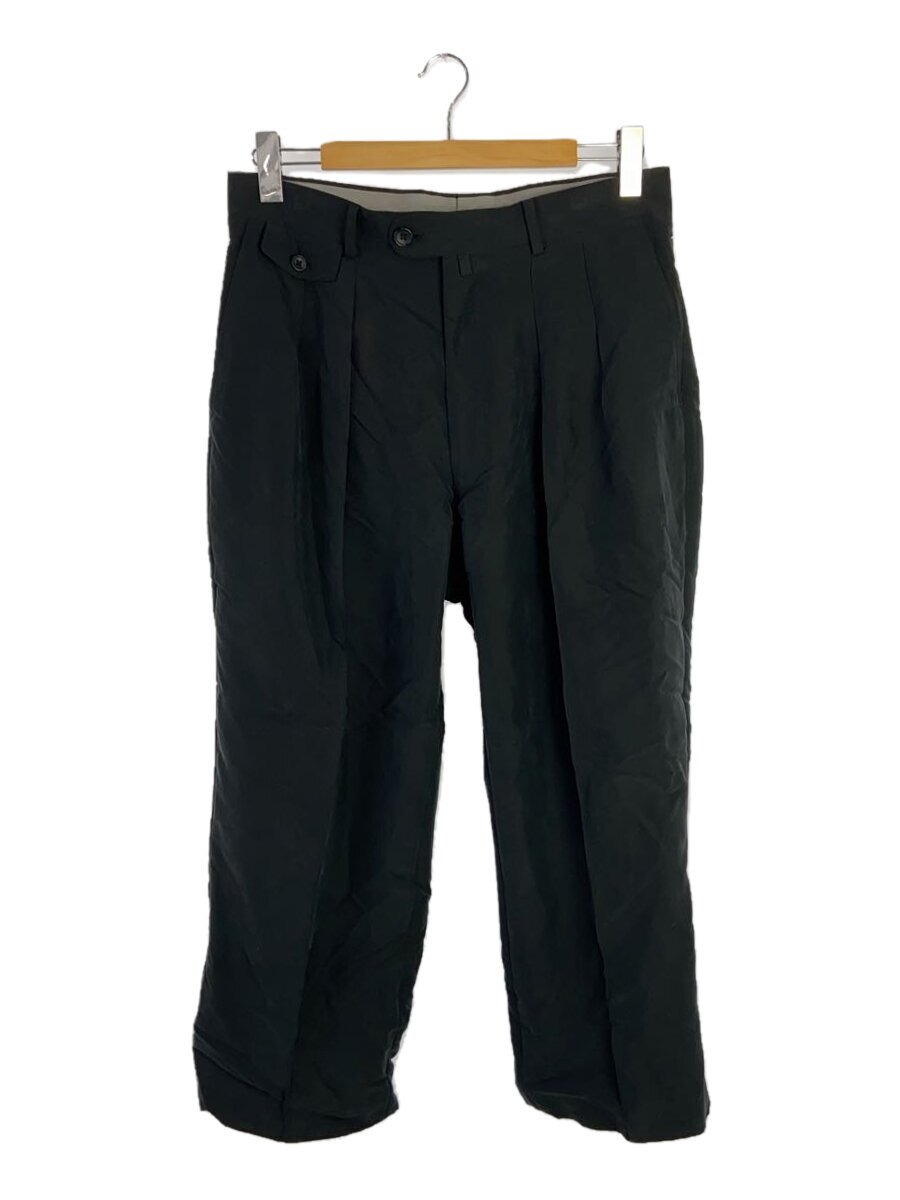 【中古】RAINMAKER KYOTO◆23AW/PEACHPOPLIN WIDETROUSERS/5/人絹/BLK/RM232-015【メンズウェア】